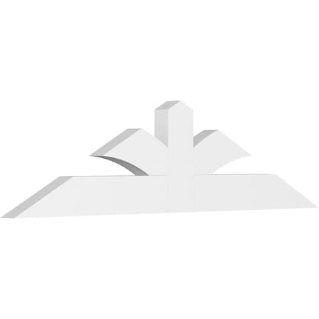 Ekena Millwork Richland Architectural Grade PVC Gable Bracket, 48"W x 12"H x 2"D x 4"F, 6/12 Pitch GBP048X12X0204RIC00
